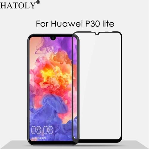 Full Glue Glass For Huawei P30 lite Tempered Glass For Huawei P30 lite Full Coverage Screen Protector for Huawei P30 lite Film
