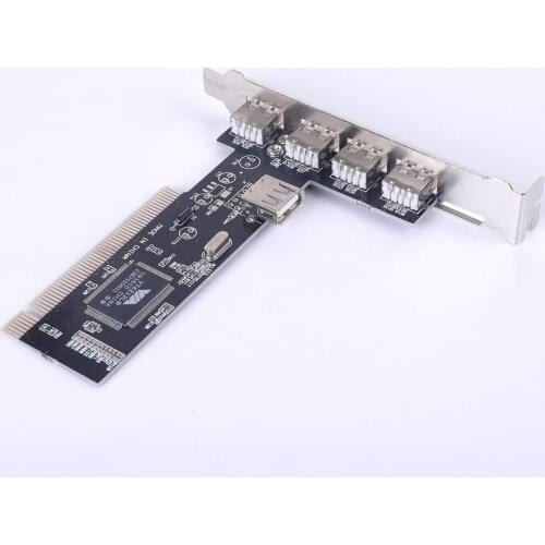 Portable PCI To USB 2.0 Plug And Play Free Drive Desktop Built-in 4+1 Adapter Card USB Expansion Practical Card