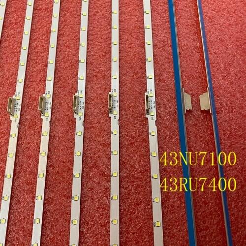 10pcs LED backlight strip for Samsung 43NU7100 UN43NU7100G UN43NU7100 UE43NU7100 UE43NU7120 UE43NU7170 UN43RU7400 BN61-15482A