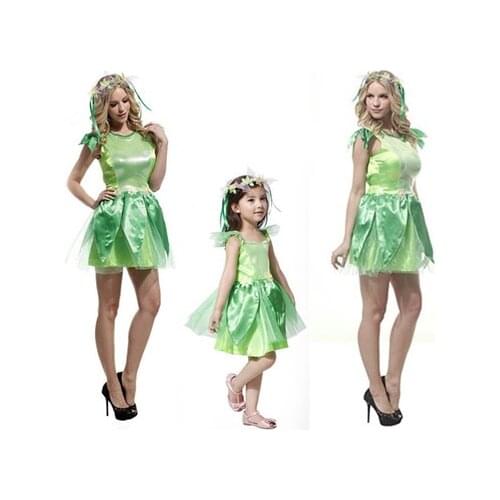 Green Tinkerbell Fairy Costume children halloween costume for kids princess tinkerbell costumes Green Fairy tinker bell dress