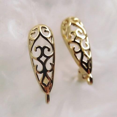 Womens Earrings 2021 Trend Making Supplies Gold/Silver Color Fastener DIY Earring Hooks For Women Fashion Earring Making