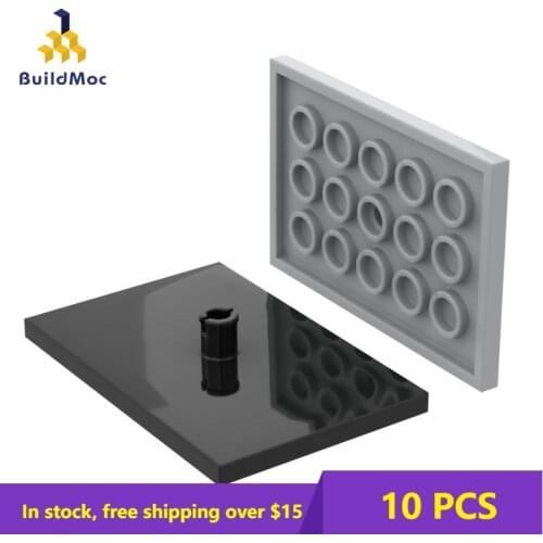 10PCS MOC Bricks 4025 4x6 train bogie plate ldd 4025 For Building Blocks Parts DIY Construction Classic Brand gif