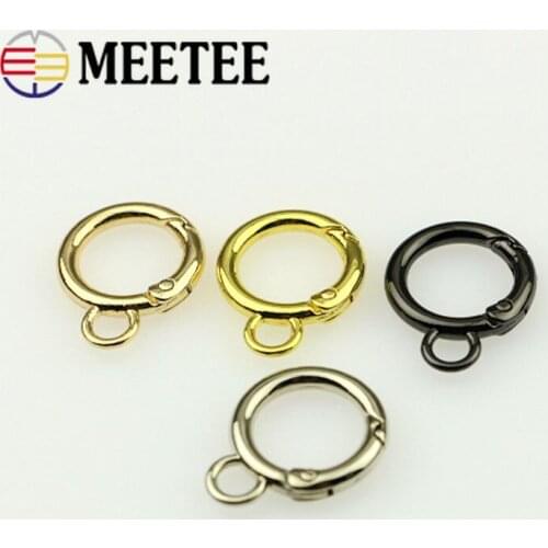 5/10pcs 16mm Openable Metal O Rings Bag Buckles Handbag Strap Dog Chain Snap Hook Clasp DIY Hardware Accessories