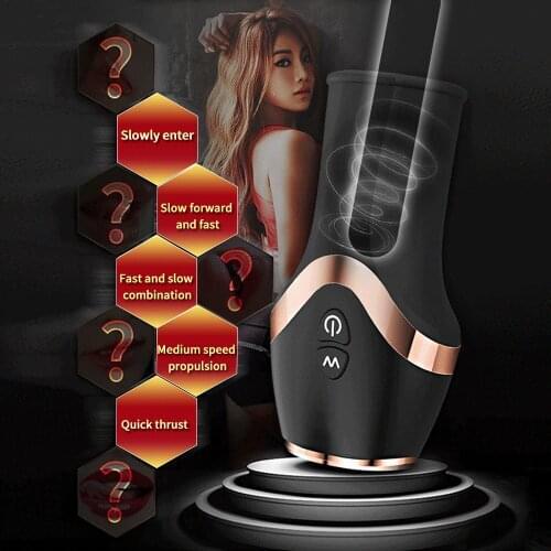 Automatic Masturbator Vibration Multiple Powerful Modes USB Chargeable Thrusting Realistic Vagina Vibrators Sex Toys For Man