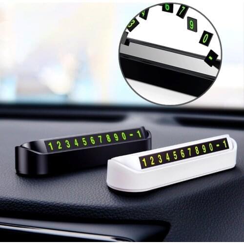 Car Temporary Parking Card Phone Number Card Plate Telephone Number Car Park Stop Automobile Accessories Car-styling 13x2.5cm
