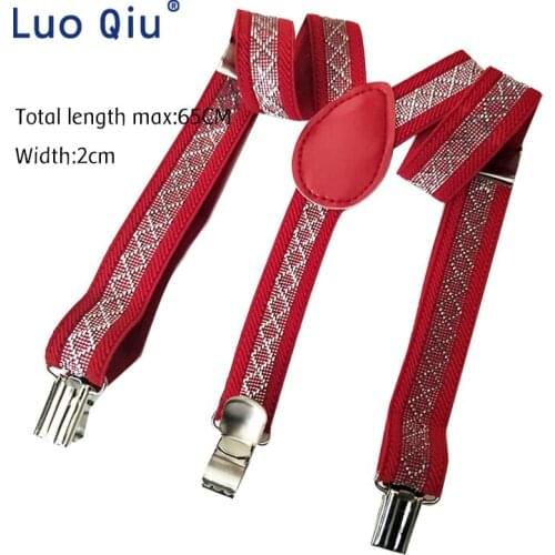 Children Braces Boys Y-back Adjustable Suspender Girls Clip-on Kids Suspender Boys Belts Straps , 2X65CM