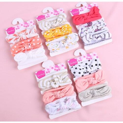 3pcs/set Elastic Chiffon Flower Headbands For Baby Girls Hair Accessories Baby Girls Bows Nylon Solid Color Turban Hair band