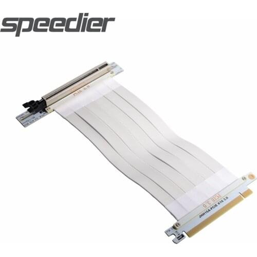 GTX RTX Graphics Video Card White PCIe Riser Flexible Cable 3.0 x16 PCI Express 90 Degree GUP Extender Adapter Vertical Socket
