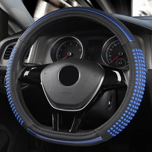 ZHOUSHENGLEE Leather Car Steering Wheel Cover For Citroen all models C4-Aircross C4-PICASSO C5 C2 C4 C6 C-Elysee C-Triomphe