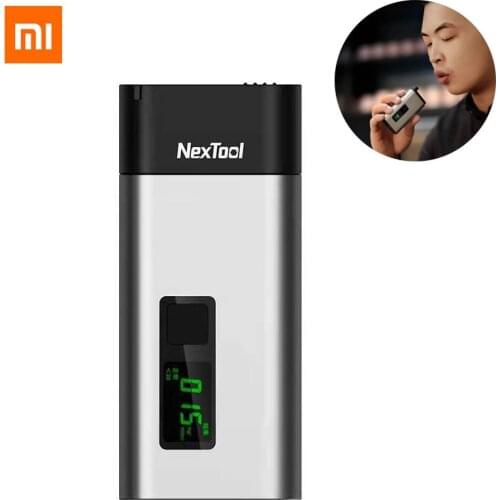 Xiaomi NexTool 4-in-1 Mini Alcohol Tester LCD Digital Portable Car Breathalyzer with Window Breaker Rope Cutter Power Bank