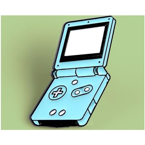 Fashion Mini Flip Over Handheld Game Machine Recollection Brooch Pins Childhood memory 90s' Coat Shirt Bag Jewelry For Friends