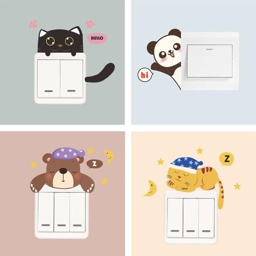 Cartoon Switch Sticker Home Decoration 3D Silicone On-off Switch Cover Switch Outlet Wall Sticker Valentine Party Wall Decor
