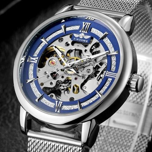 Mens Watch T-WINNER Top Brand Fashion Luxury Automatic Mechanical Watches for Men Casual Waterproof Wristwatch Relogio Masculino