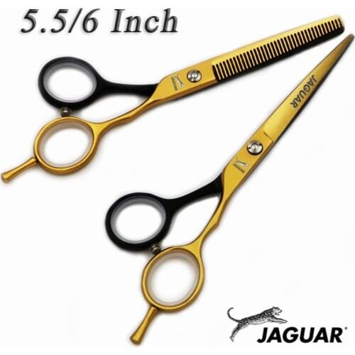 5.5/6 Inch Professional Hairdressing Scissors Set Cutting/Thinning Barber Shears High Quality Personality Golden and Black