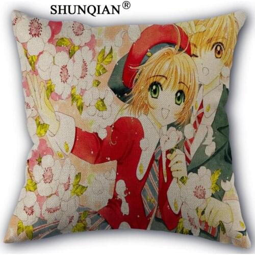 New Arrival card captor sakura Custom cotton Pillowcases zipper Custom Pillow Case More Size Custom your image gift