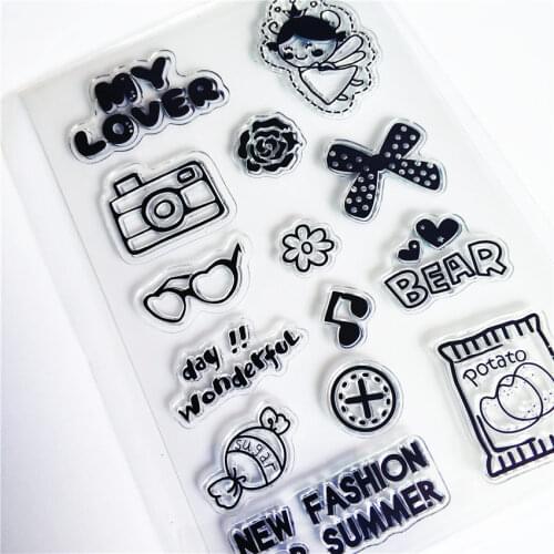 11*16cm Lovely girl Transparent Clear Stamps / Silicone Seals Roller Stamp for DIY scrapbooking photo album/Card Making