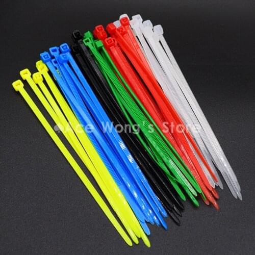 100Pcs/pack 3*100mm width 2.5mm Colorful Factory Standard Self-locking Plastic Nylon Cable Ties,Wire Zip Tie