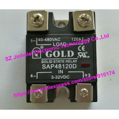 SAP48120D Authentic original GOLD Single-phase DC control AC SOLID STATE RELAY 120A 40-480VAC 3-32VDC