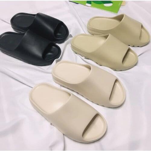 DIY kanye west jelly season6 style Slippers man summer shoes slip-resistant slide sandals summer male slippers unibody slides