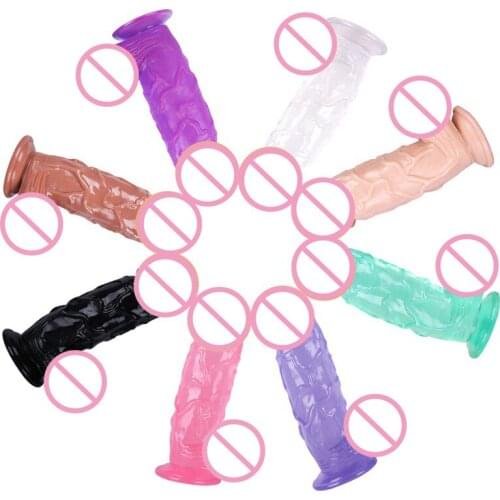 Adult Pornographic Soft Rubber Strong Suction Cup Pseudopenis Anus Butt Plug Realistic Penis G-spot Climax Toy Pseudopenis