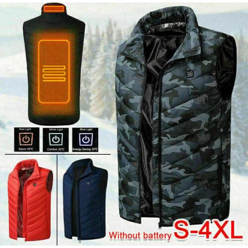 Men Autumn winter Smart heating Cotton Vest USB Infrared Electric Heating Vest Women Outdoor Flexible Thermal Winter Warm Jacket