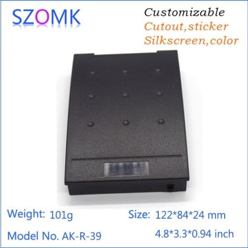10 pcs, 122*84*24mm electrical plastic door alarm housing enclosure card reader plastic sensor enclosure szomk plastic case