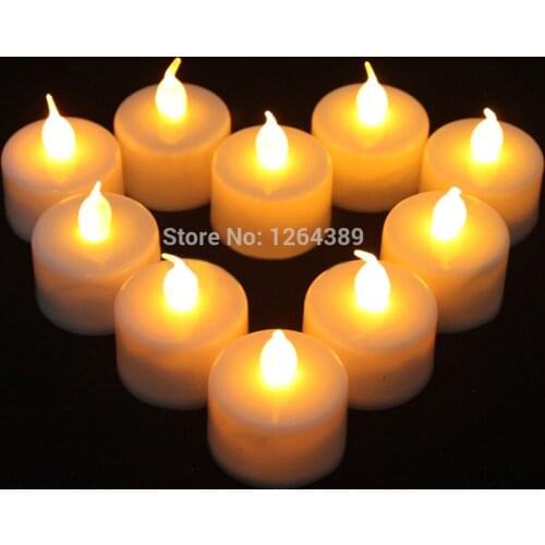 12 pcs Flickering Flicker Flameless LED Tealight Tea Candles Light Battery Operated Wedding Birthday Party Christmas Decoration