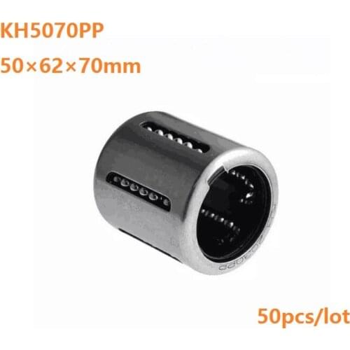 50pcs/lot KH5070PP Ball Linear Motion Bearing mini Linear Ball Bearings Pressing Linear Bushing CNC Router 50*62*70mm