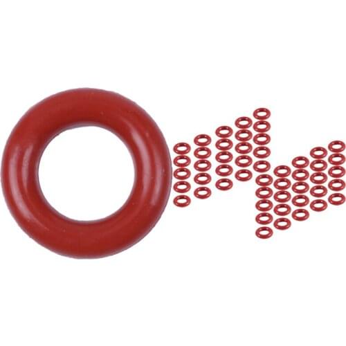 Promotion! 10x Flexible Sealing O-Ring, 8 x 14 x 3 mm, Brick Red & 50 Pcs 10mm OD Silicone O Ring Oil Seal Gasketet Ring Dark Re