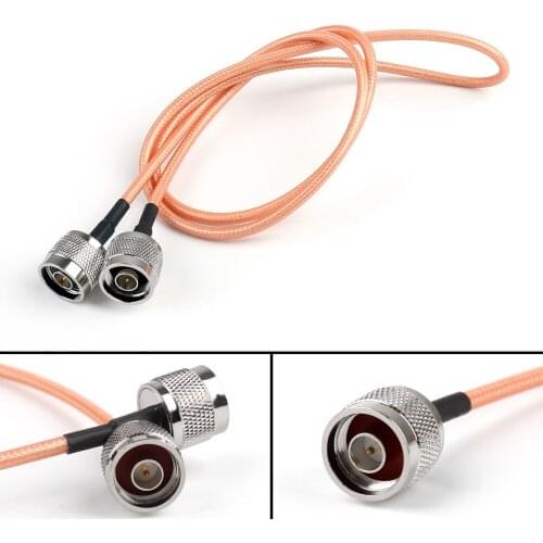 Areyourshop Sale N Male to N Male Plug Crimp Jumper Pigtail Coax Cable RG142 For wireless 50cm 1M
