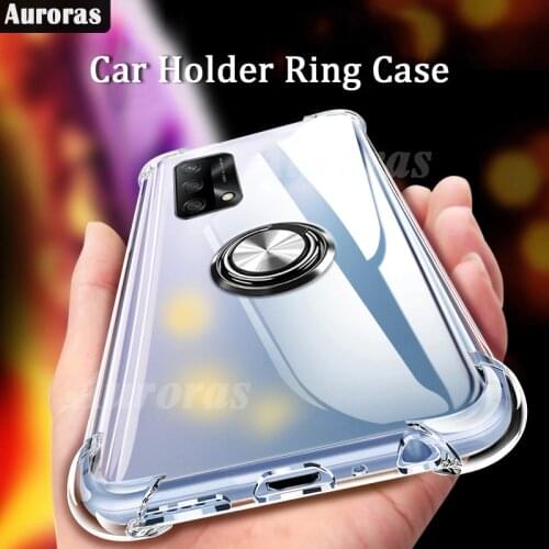 Auroras For Realme GT Master Edition Case Full Protection Soft Airbag Silicone Cover For Realme GT 5G Ring Holder Case