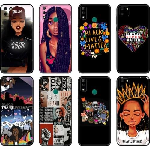 Black tpu Case For Huawei Y9S Y6S Y8S Y5P Y7P Y8P Case For Huawei Y5 lite Prime 2018 Y6 2019 Cover Black lives matter