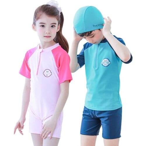 Childrens Swimsuit Boys Split Swimsuit Set Girl One Piece Swimsuit on sale