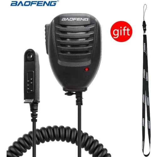 Speaker Mic for BAOFENG Waterpr Walkie Talkie for BF-A58 BF-9700 UV-9R UV-XR Two Way Radio Walkie Talkie AccessoriesBlack Mic