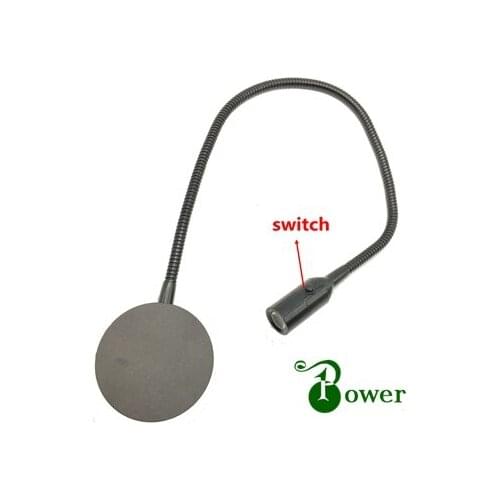 FLEXIBLE GOOSENECK 1W LED BEDSIDE READING LAMPS FOR HOTELS