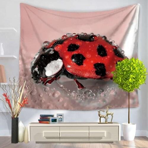 Cute Animal Theme Kitten Puppy Tapestry Wall Carpet Background Cloth Ladybug Owl Hedgehog Personality home decoration