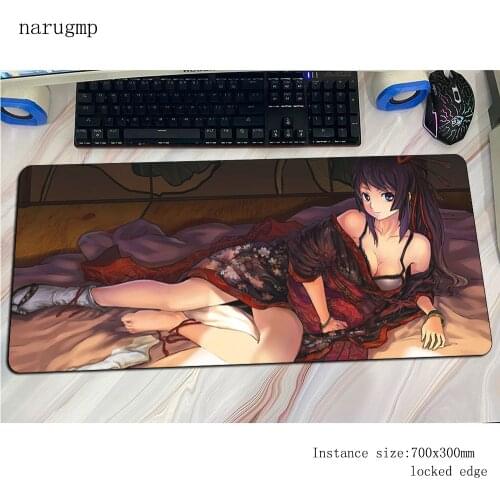 Monogatari Series mouse pad gamer large mousepad rubber desk mat High quality gaming accessories pc keyboard mats oversized