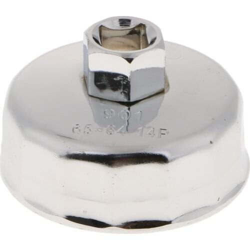 Oil Filter Wrench Cap Housing Tool Remover 64mm 14 Flutes for Audi, Porsche, Mazda, and More
