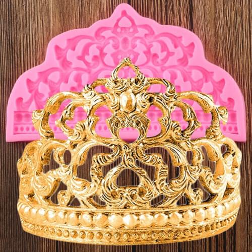 Crown Silicone Molds DIY Baby Birthday Cake Decorating Tools Fondant Chocolate Gumpaste Mould Candy Polymer Clay Moulds