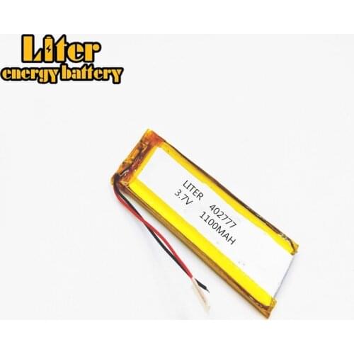 402777 3.7V 1100MAH Lithium Polymer Li-Po li ion Rechargeable Battery cells For Mp3 MP4 MP5 GPS mobile bluetooth