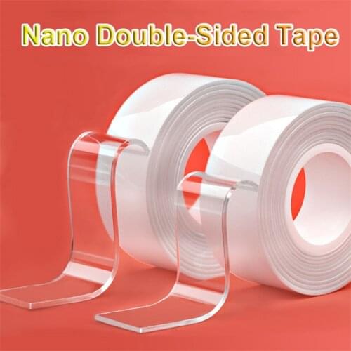 Nano Transparent Office Tape Adhesive Loop Disks Glue Gadget cinta adhesiva Fixed Carpet Reusable NoTrace Tie Glue hable Strong