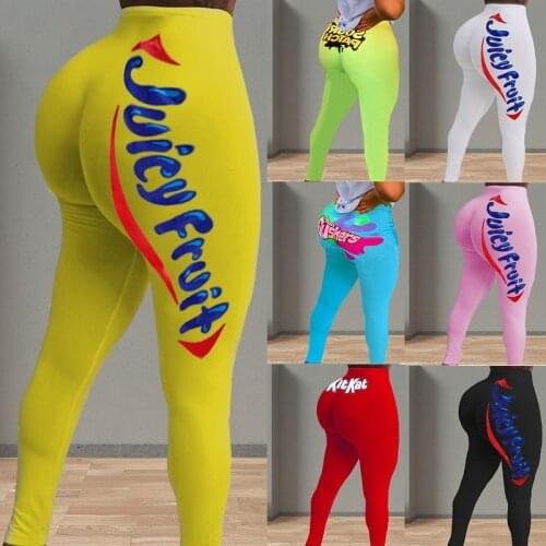 New Candy Color Leggings For Women Juicy Fruit Plus Size Push Up Fitness High Waist Leggins Woman Sports Pants