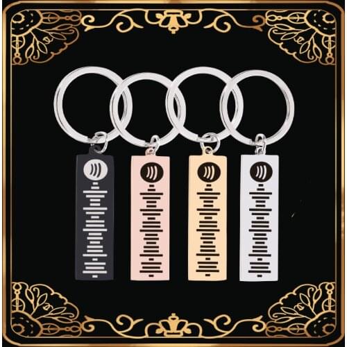 Custom Personalized Music Spotify Scan Code Keychains for Men Women Stainless Steel Keyring Personalized Gift Christmas Jewelry