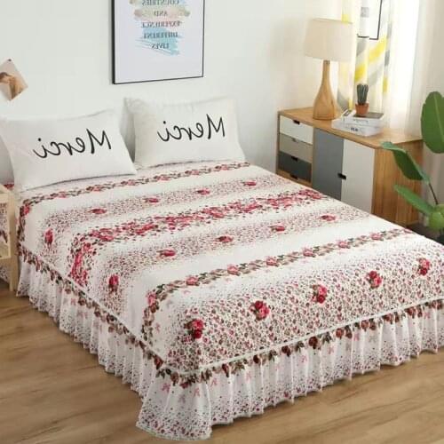 Fitted Sheet Mod Bed Cover Soft For King/Queen Size 1.5/1.8M Home Bed Bedding Cover Beddress Flower Thick Fashion Bedspread
