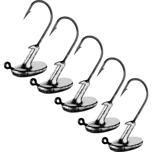 Jump Tumbler Fishing Hooks 3.5g 5g 7g 10g 14g 5PCS JIG Fishing Hook Soft Worm Bait Hook High Quality Fishing Accessories