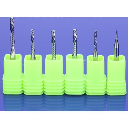 10Pcs 2.5x15mm Single Flute Spiral Cutter 3A TOP Quality CNC End Mill Carbide router bit For Acrylic Wood PVC MDF Milling Cutter