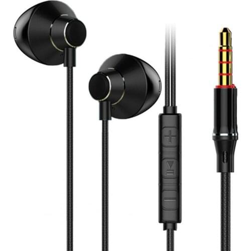 T3 TPE 1m In-ear Universal Earphone Heavy Bass 3.5mm/Type-C Wired Control Sport Headset with Mic for Smartphone Computer Laptop