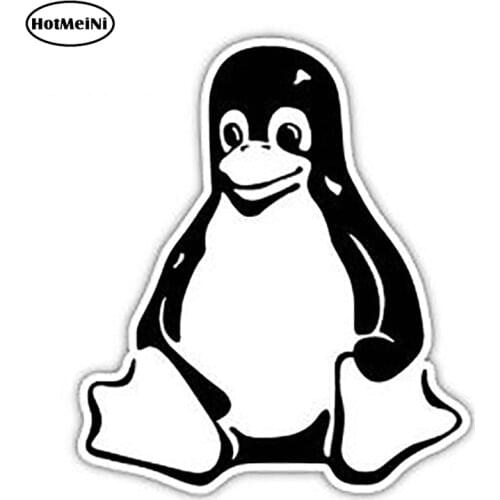 HotMeiNi 13cm x 11.3cm Car Styling Tux Penguin Linux Decal Car Sticker Vinyl Graphic for Car Window Door Bumper Laptop Decor