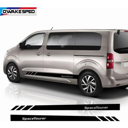 Auto Sport Door Styling Vinyl Decals For Citroen Jumpy Spacetourer XS M XL Car Body Side Stripes Skirt Decor Sticker