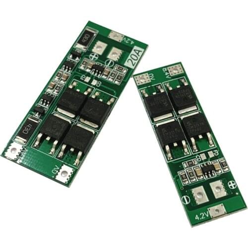 2S 20A 7.4V 8.4V 18650 Lithium battery protection board/BMS board standard/balance